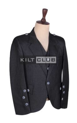 Charcoal Gray Wool Scottish Crail Jacket