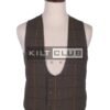 Country Brown Tweed Double Breasted Waistcoat