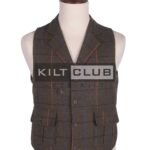 Country Brown Tweed Utility Vest