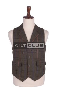 Country Brown Tweed Utility Vest