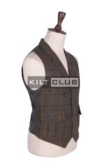 Country Brown Tweed Utility Vest - Image 2