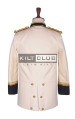 Cream Wool Military Officer Coat - Image 4