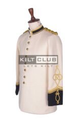 Cream Wool Military Officer Coat - Image 2