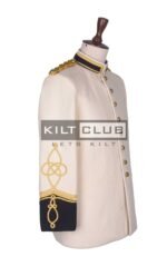 Cream Wool Military Officer Coat - Image 3