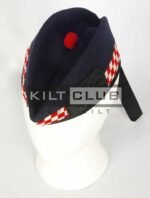 Dark Navy Blue Wool - Red & white Diced Cap - Image 3
