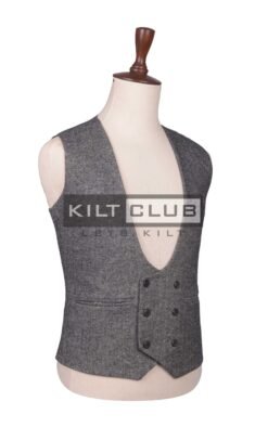 Alternative view of Gibraltar Grey Double Breasted Waistcoat