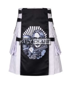 Girl with a Gun Printed Gothic Kilt