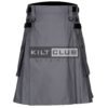Gray Cotton Utility Kilt
