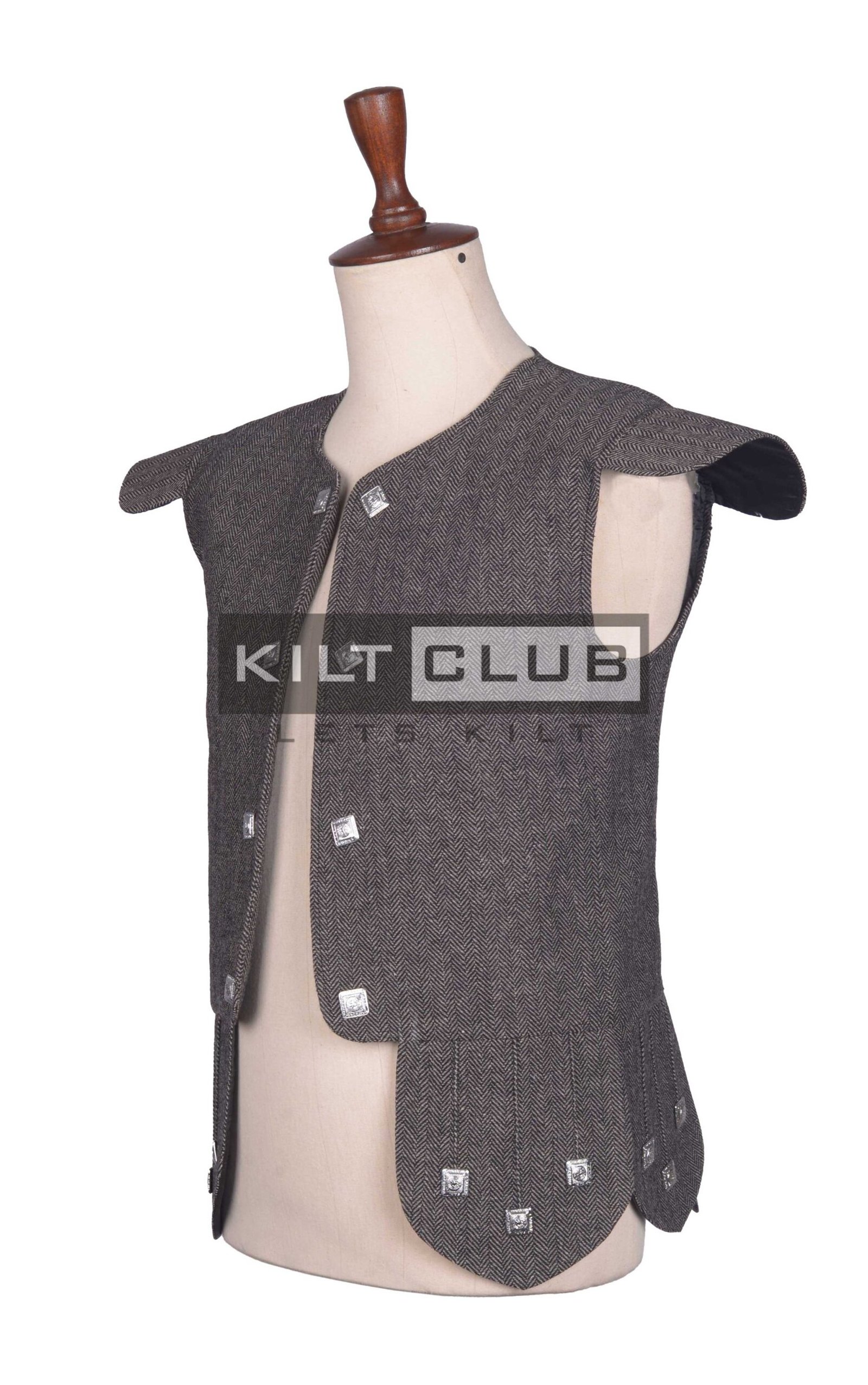 Gray Tweed Chieftain Waistcoat