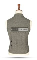 Gray Tweed Utility Style Waistcoat - Image 2
