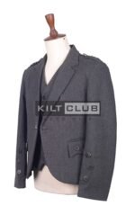 Gray Tweed Wool Argyll Jacket - Image 3