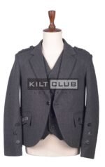 Gray Tweed Wool Argyll Jacket