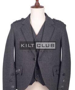 Gray Tweed Wool Argyll Jacket