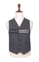 Gray Tweed Wool Argyll Waistcoat