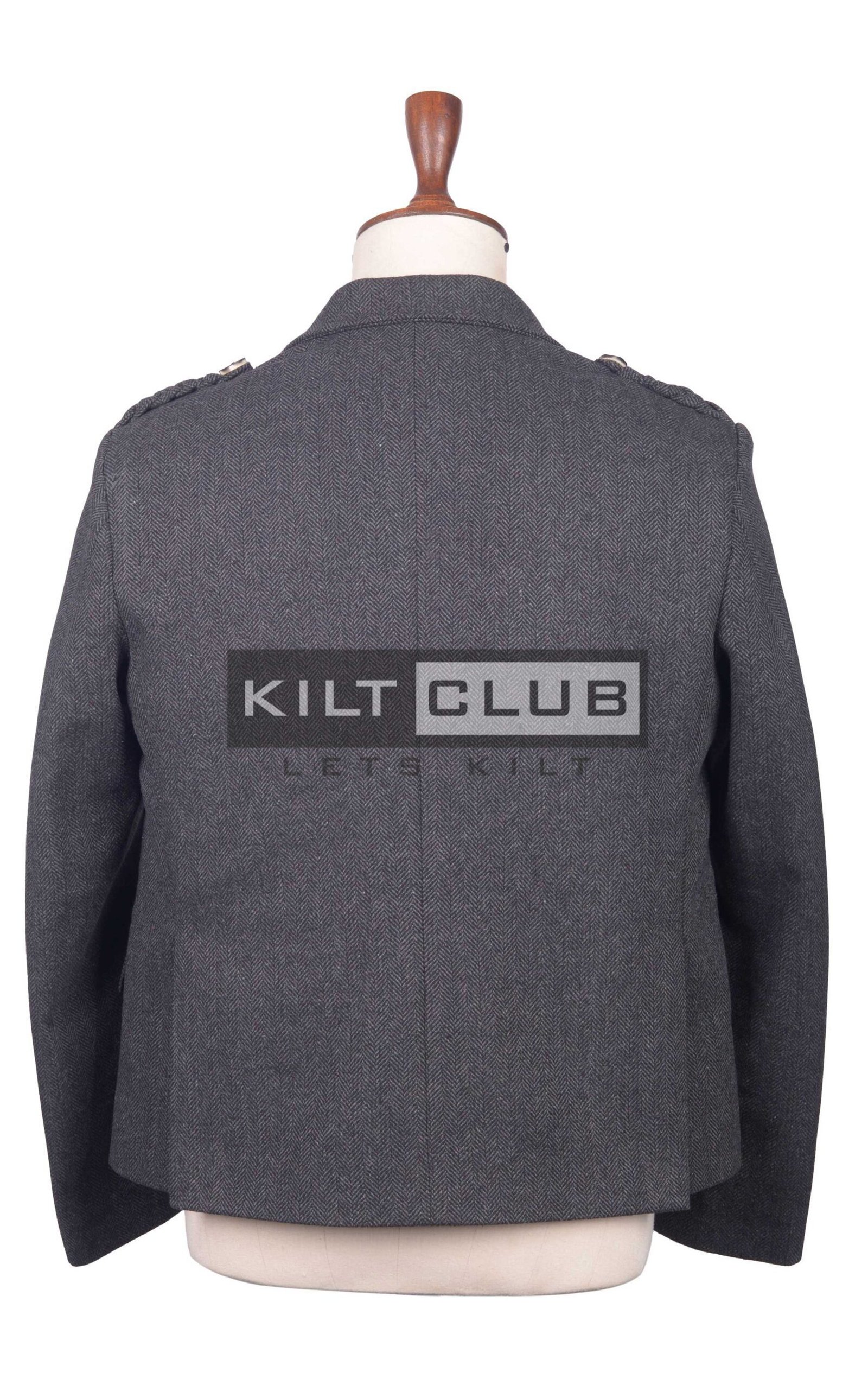 Gray Tweed Wool Argyll Jacket - Image 2