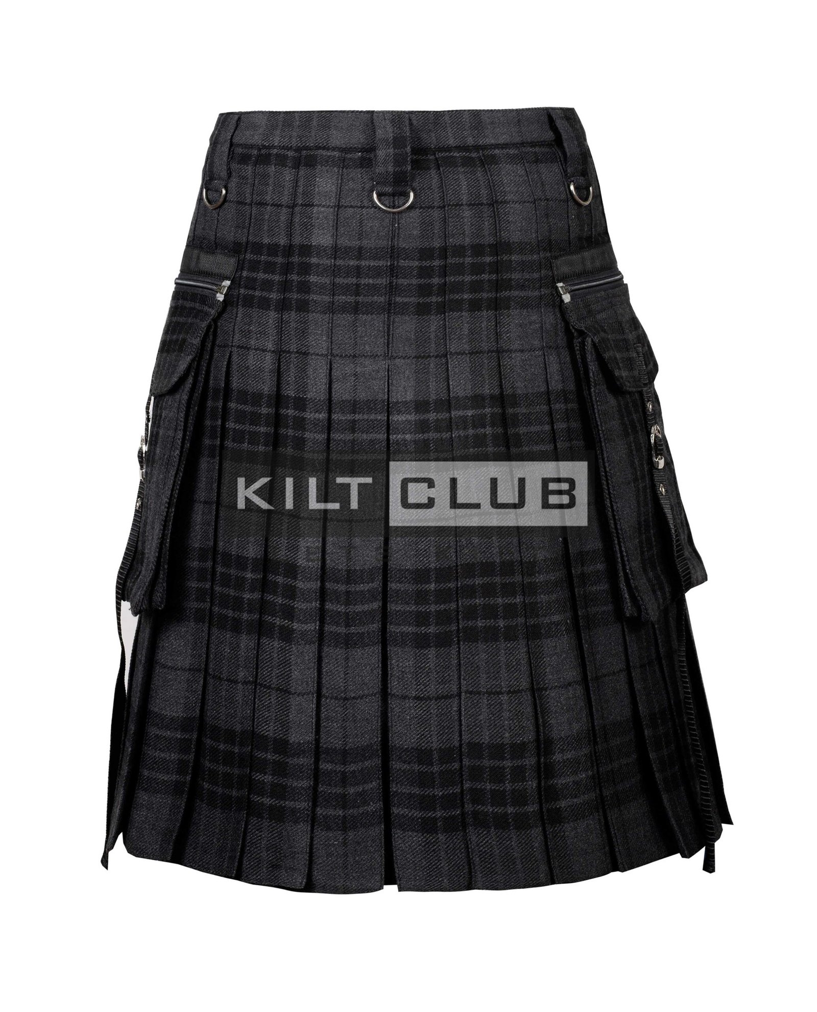 Gray Watch Tartan Gothic Utility Kilt - Image 4