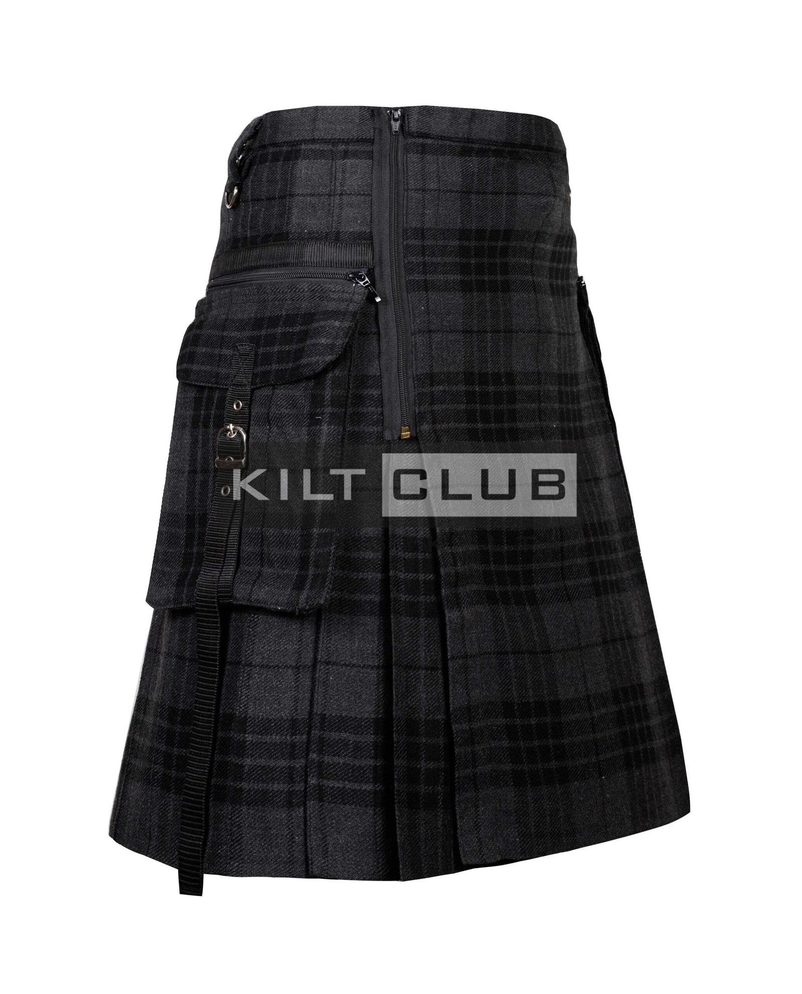 Gray Watch Tartan Gothic Utility Kilt - Image 2