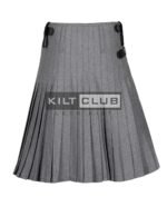 Gray Wool 8 Yard Kilt - Image 2