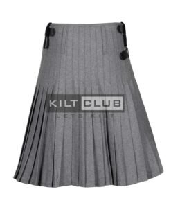 Alternative view of Gray Wool 8 Yard Kilt