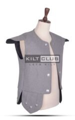 Gray Wool Scottish Clan Chieftain Vest - Image 2
