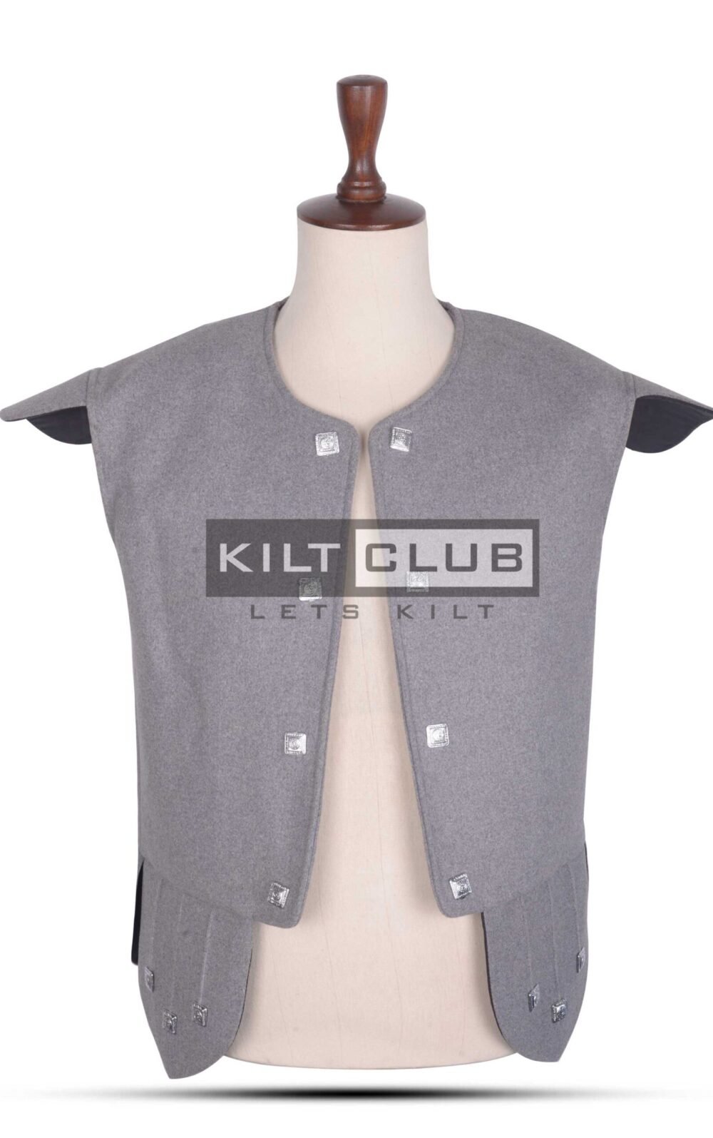 Gray Wool Scottish Chieftain Vest