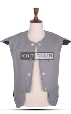 Gray Wool Scottish Chieftain Vest