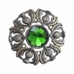Scottish Antique Pin Green Brass