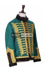 Green Gold Military Doublet Jacket - Image 3