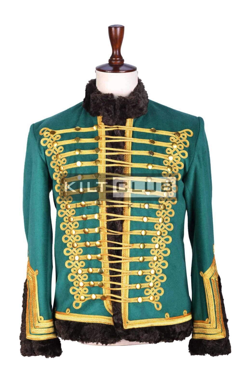 Green Gold Military Doublet Jacket