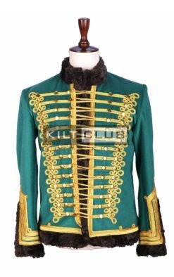 Green Gold Military Doublet Jacket