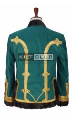 Green Gold Military Doublet Jacket - Image 4