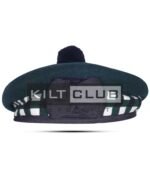 Green Wool Diced Balmoral Hat