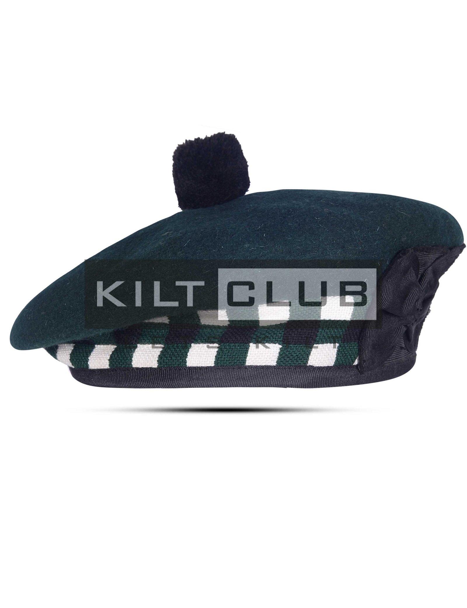 Green Wool Diced Balmoral Hat - Image 2