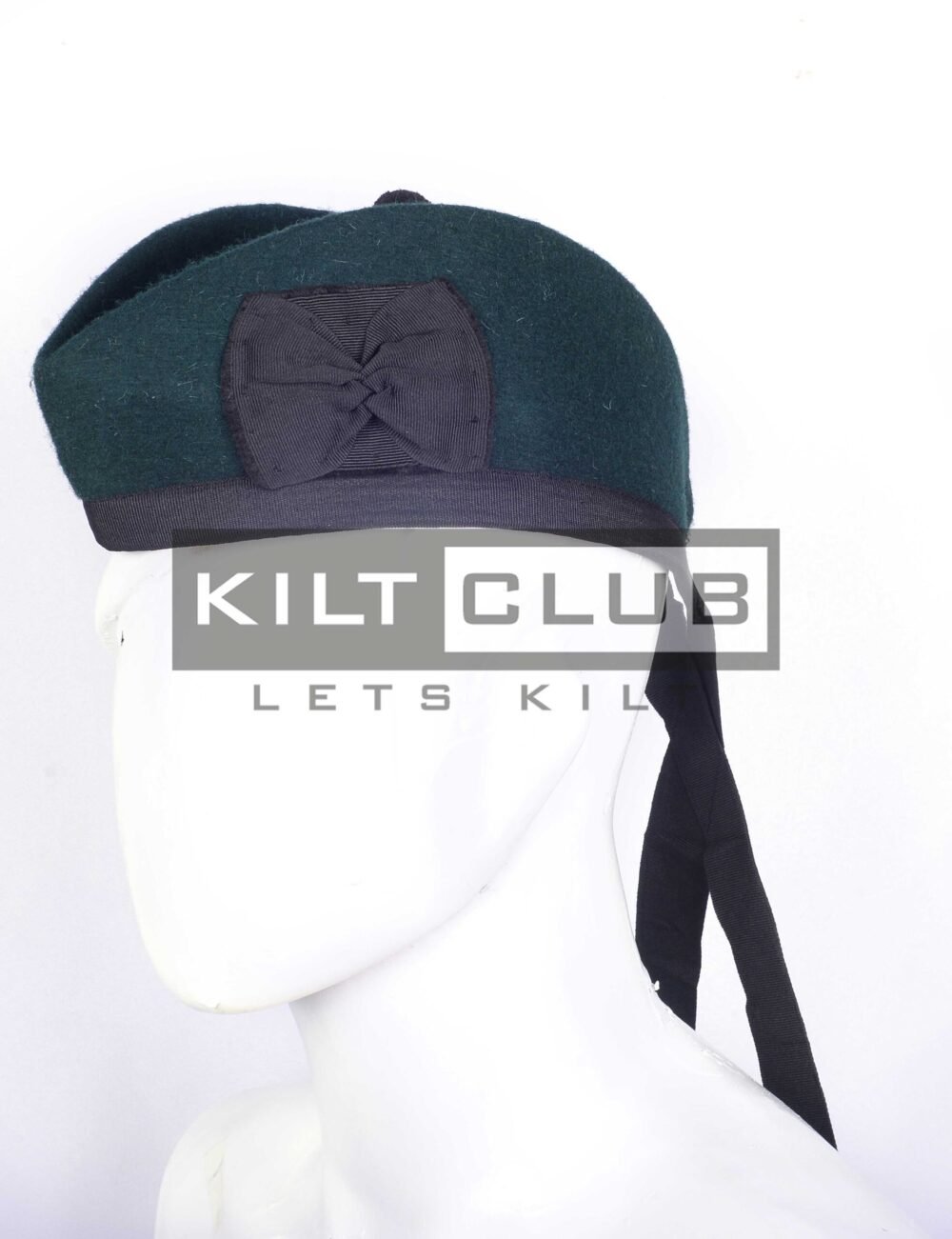 Green Wool Glengarry Cap
