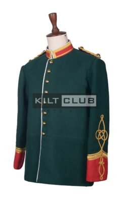 Alternative view of Green Wool Military Officer Coat