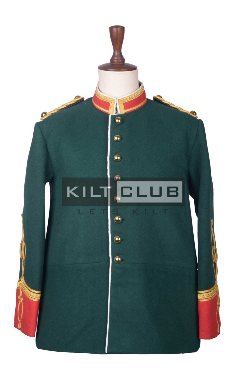 Green Wool Military Officer Coat
