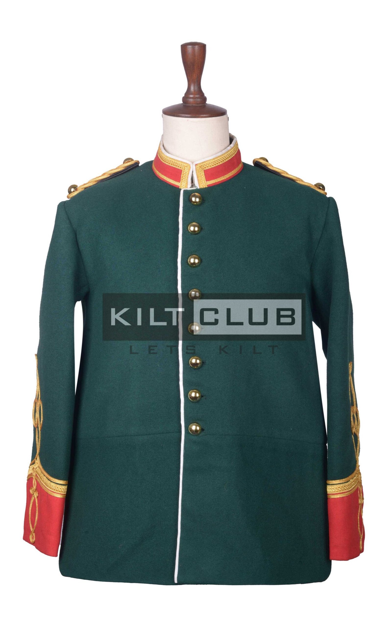 Green Wool Military Officer Coat