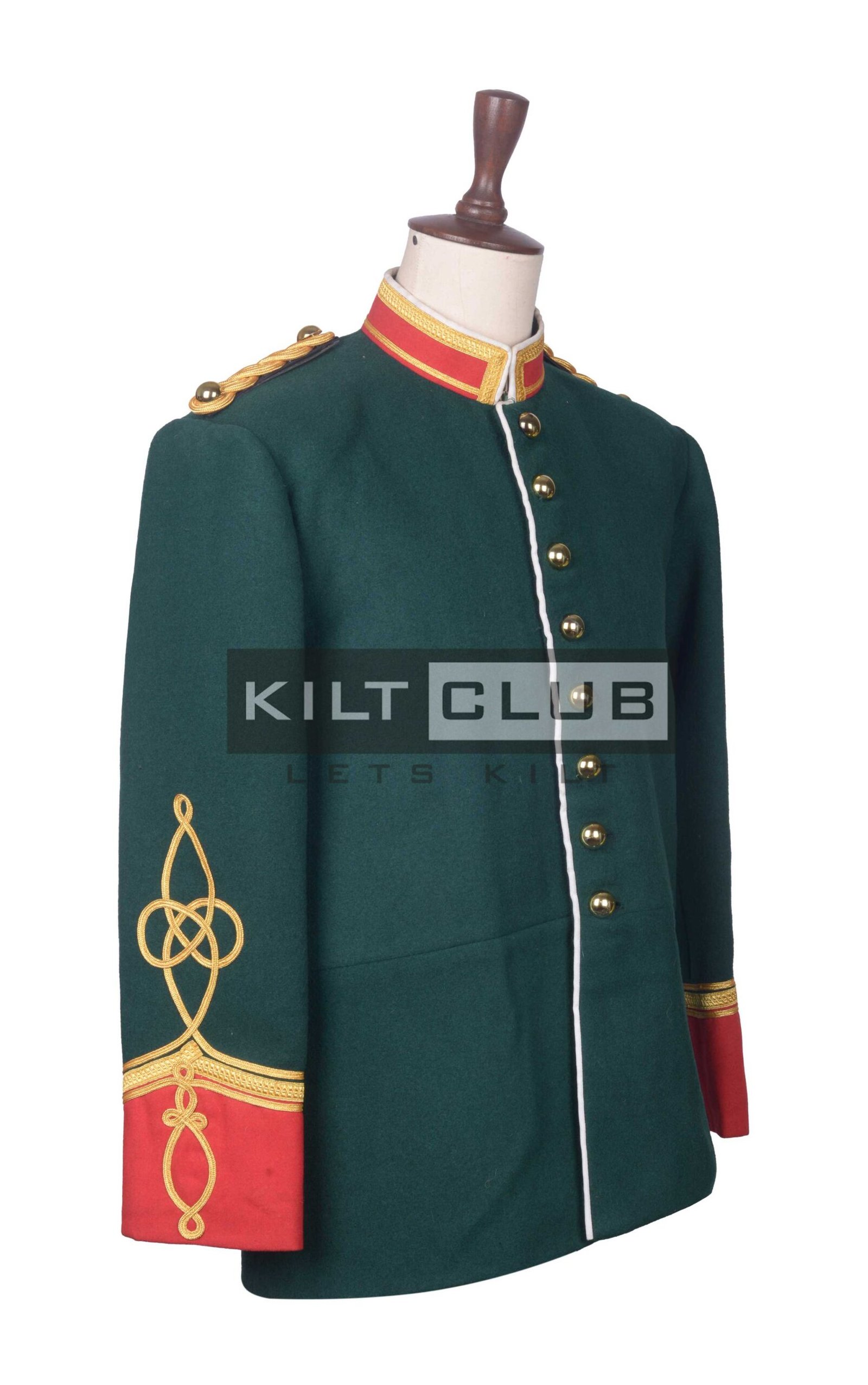 Green Wool Military Officer Coat - Image 3