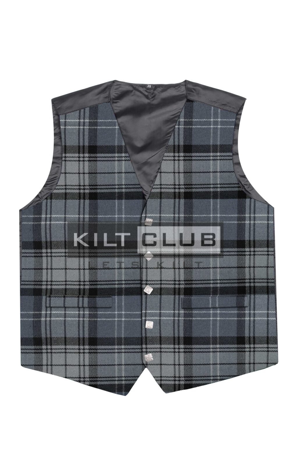 Hamilton Grey Tartan Waistcoat