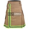 Khaki Cotton Fire Department Utility Kilt