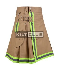 Alternative view of Khaki Cotton Fire Department Utility Kilt