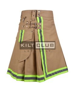Alternative view of Khaki Cotton Fire Department Utility Kilt