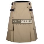 Khaki Cotton Utility Kilt