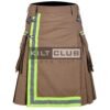Khaki Ripstop Cotton Fire Department Utility Kilt