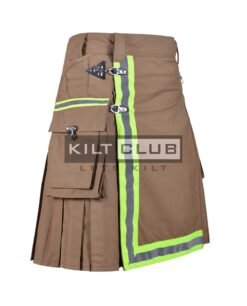 Alternative view of Khaki Ripstop Cotton Fire Department Utility Kilt