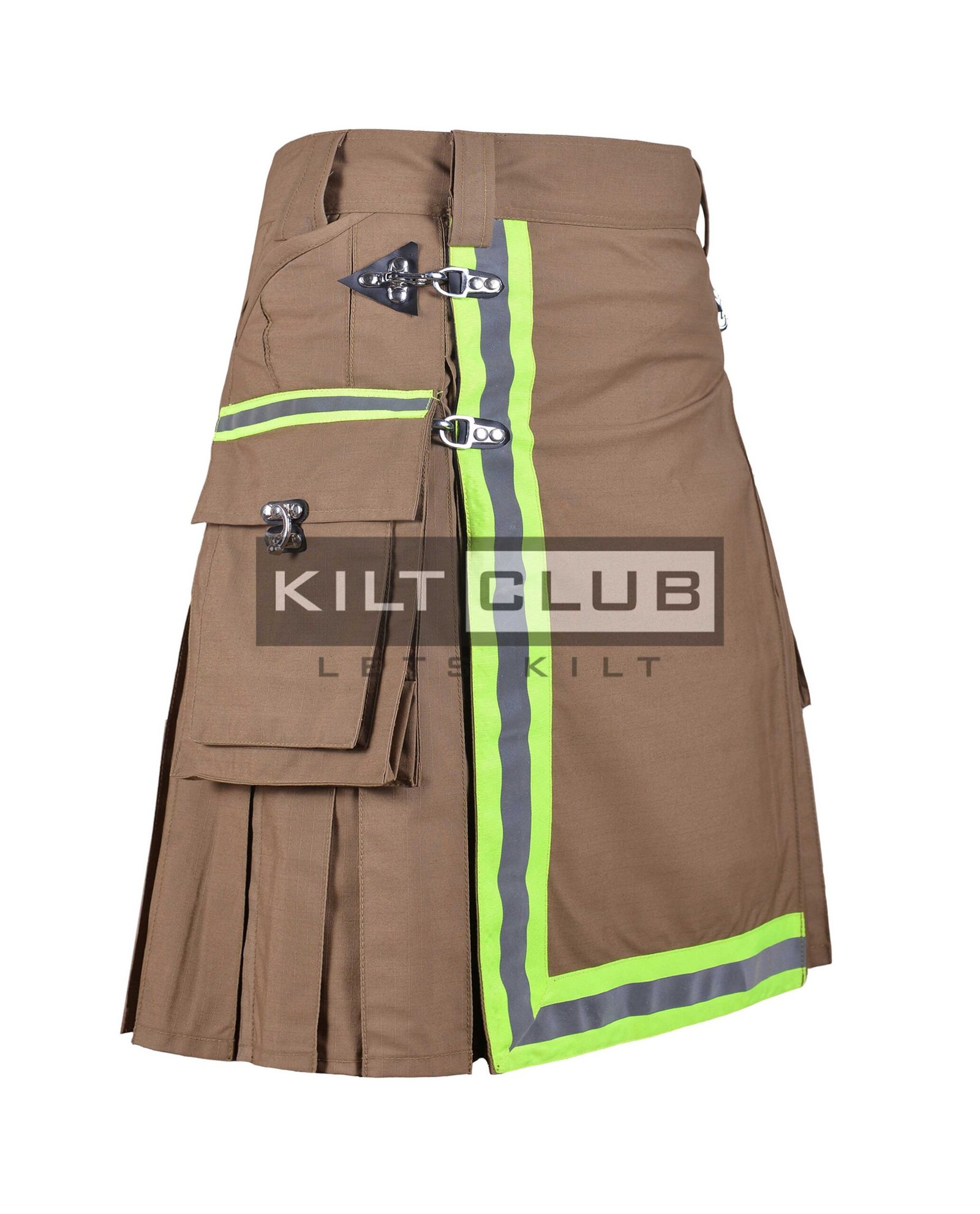 Khaki Ripstop Cotton Fire Department Utility Kilt - Image 2