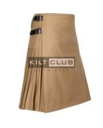 Khaki Wool 8 Yard Kilt - Image 2