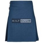 Lovat Blue Wool 8 Yard Kilt