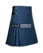 Lovat Blue Wool 8 Yard Kilt - Image 2
