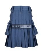 Lovat Blue Wool Utility Kilt - Image 3